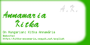 annamaria kitka business card